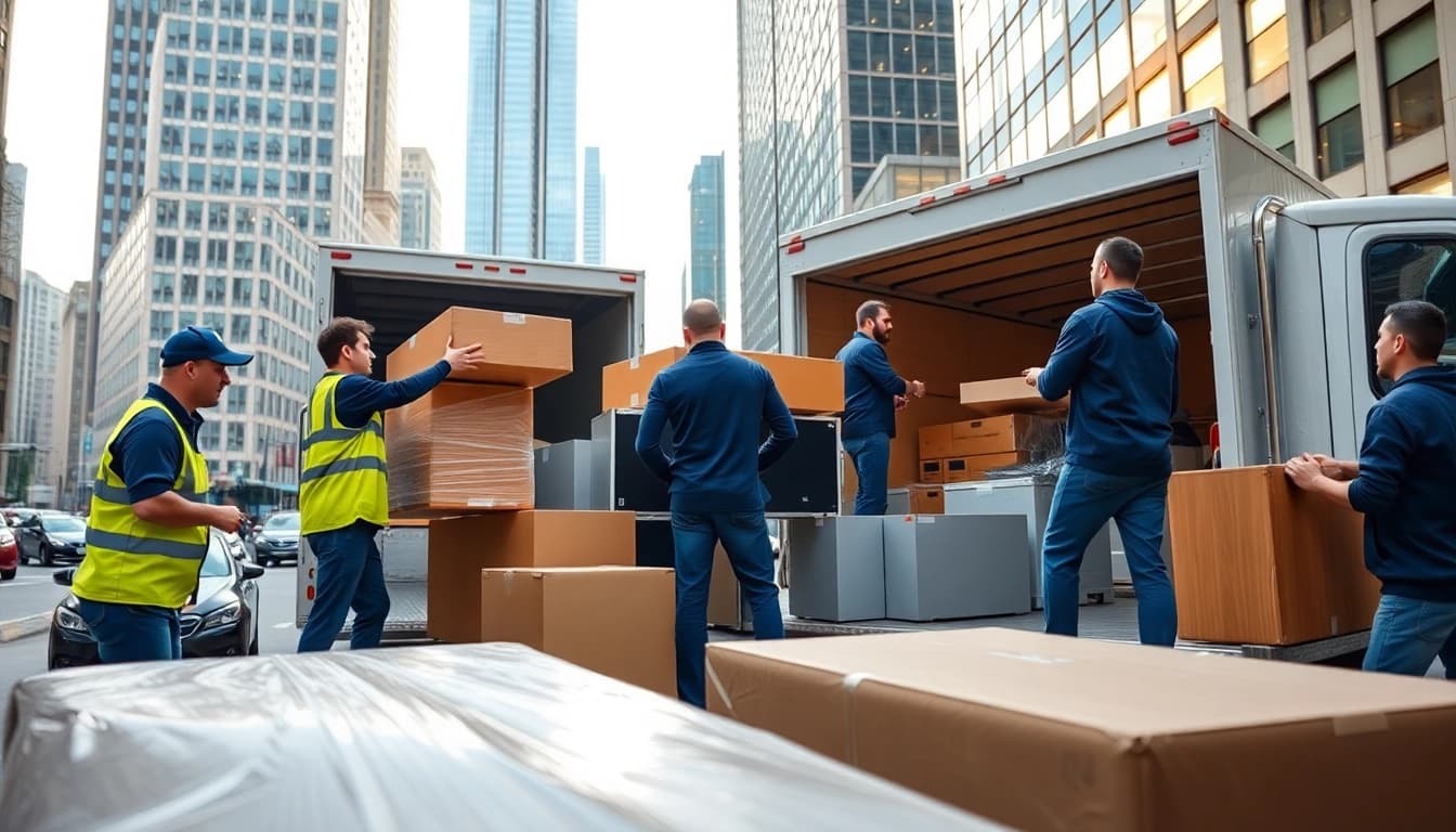 Efficient Office Moving Services NYC with a professional team relocating furniture in New York City.