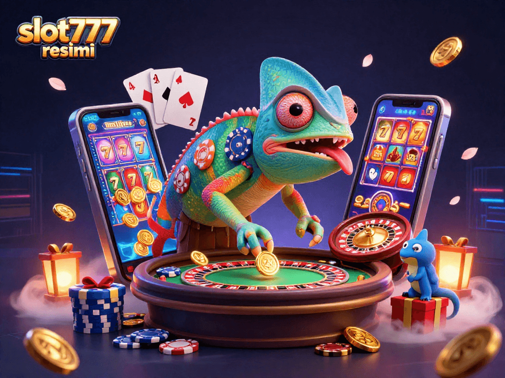 Experience excitement in the slot777 resmi world with dynamic slot reels and golden coins flying!