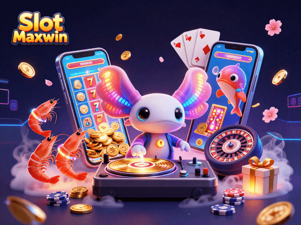 Experience the thrill of Slot Maxwin with a vibrant underwater casino scene filled with dynamic characters and exciting game elements.