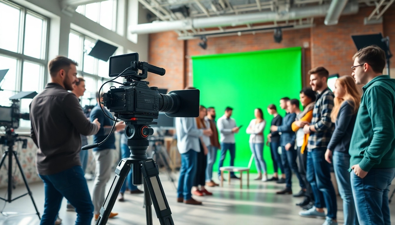 Edmonton production companies working collaboratively in a vibrant studio setting.