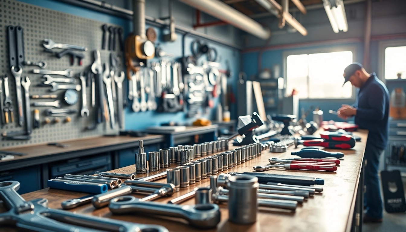 KSTools on a workbench showcasing professional-grade tools for superior craftsmanship.