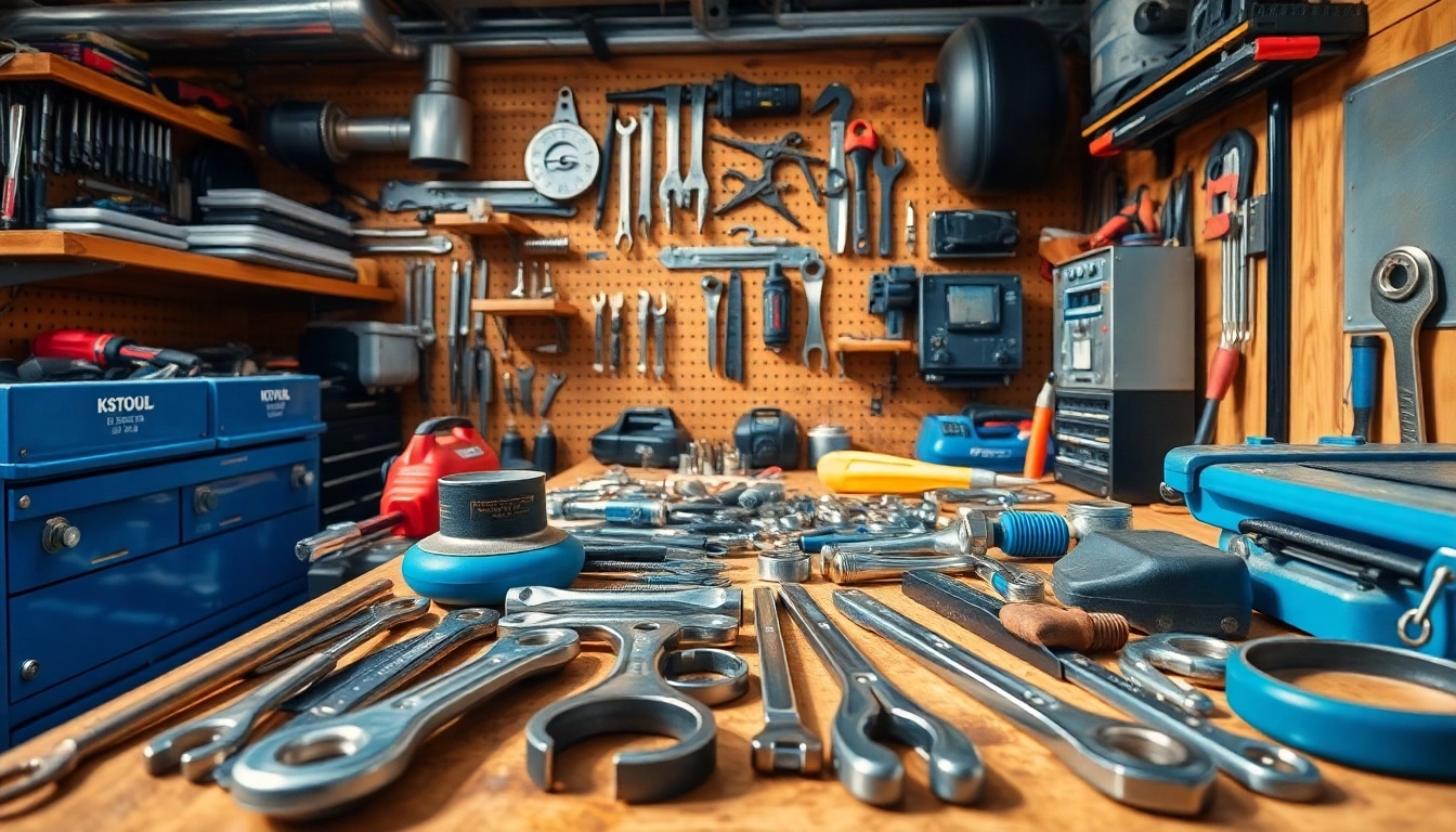 Using kstools for precise automotive repairs in a bright workshop setting.