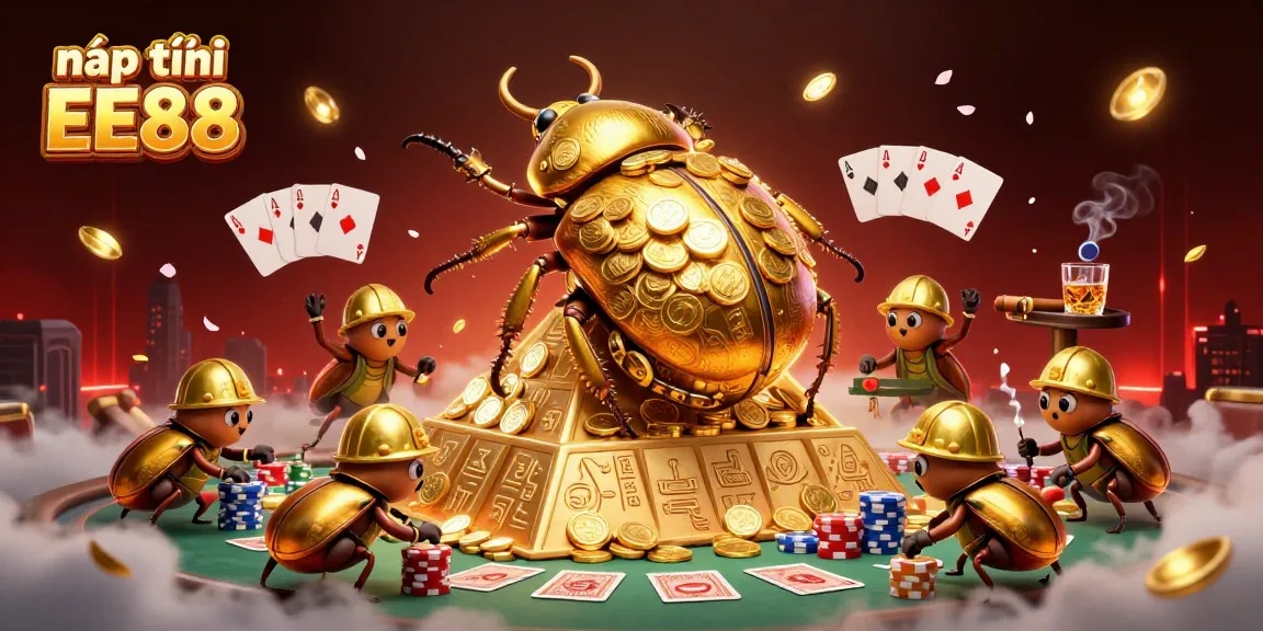 Engage with nạp tiền EE88 and enjoy a thrilling casino experience in a vibrant 3D illustration.