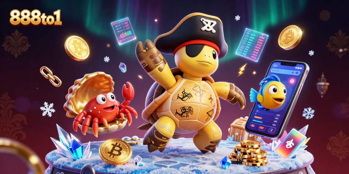 Play exciting games at 888to1 with vibrant 3D characters enjoying crypto elements in a thrilling casino atmosphere.