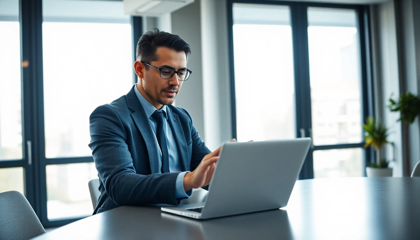 Generate targeted merchant cash advance leads in a professional office setting with charts and analytics.