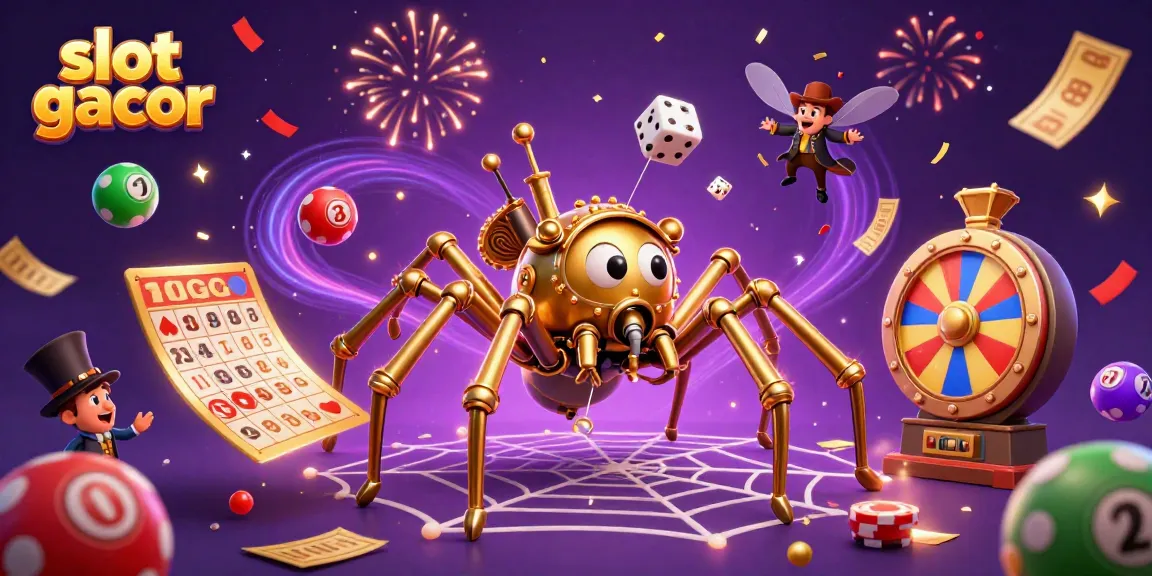 Experience thrilling gameplay with slot gacor at the heart of a festive casino scene.