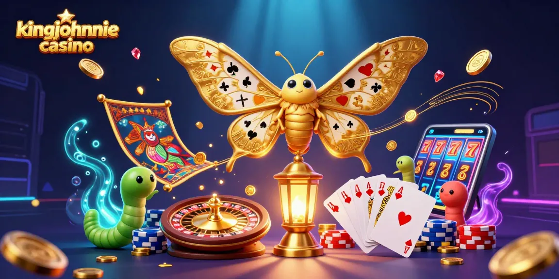 Experience the excitement at kingjohnnie casino with a vibrant 3D illustration showcasing casino action.