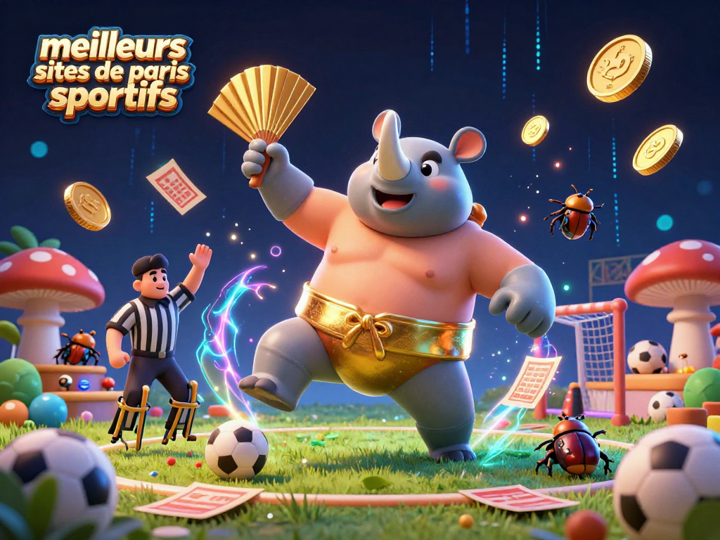 Pariez avec les meilleurs sites de paris sportifs dans une scène vibrante d'illustration 3D.