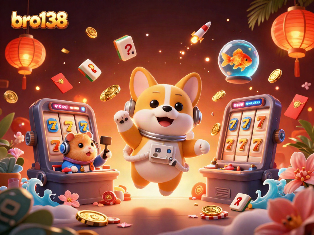 Experience thrilling gameplay with bro138 in a dynamic casino scene featuring floating poker chips and a vibrant space backdrop.