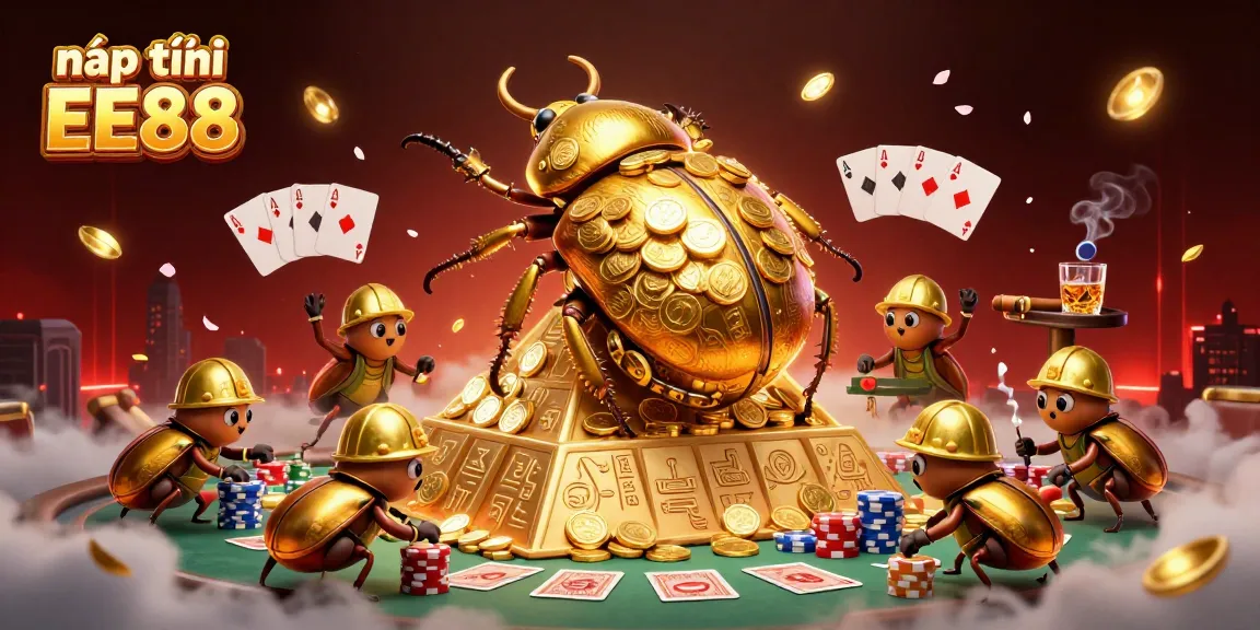 Engage with nạp tiền EE88 and enjoy a thrilling casino experience in a vibrant 3D illustration.