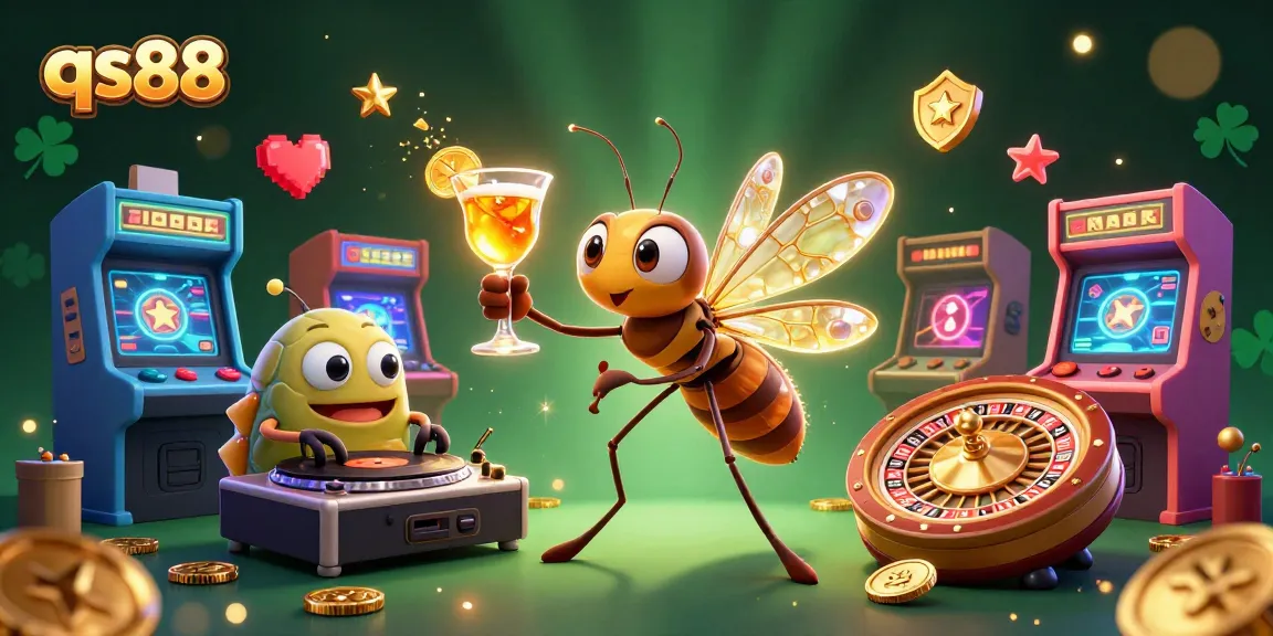 Experience the excitement of qs88 with fun casino character scenes, vibrant colors, and engaging gaming elements.