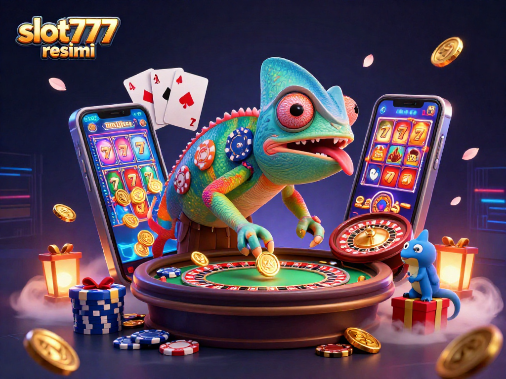 Experience excitement in the slot777 resmi world with dynamic slot reels and golden coins flying!