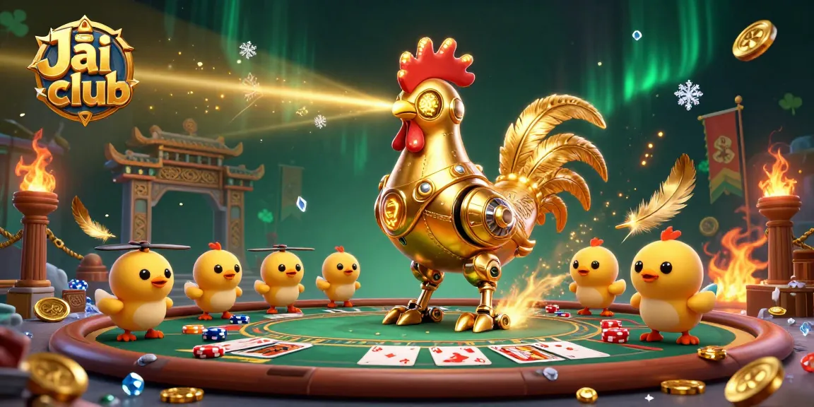 Experience the thrill at Jai club with a dynamic poker battle scene featuring unique characters.