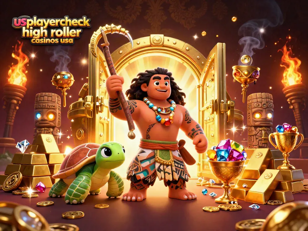 Engaging scene of usplayercheck high roller casinos usa featuring a Maui-style hawk and treasure elements.