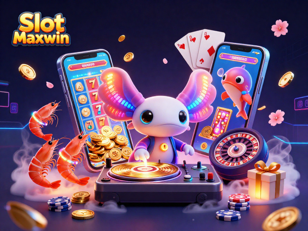 Experience the thrill of Slot Maxwin with a vibrant underwater casino scene filled with dynamic characters and exciting game elements.