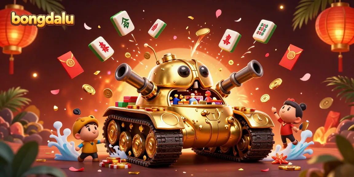 Bongdalu showcases an engaging casino scene with a golden beetle tank full of excitement and joy.