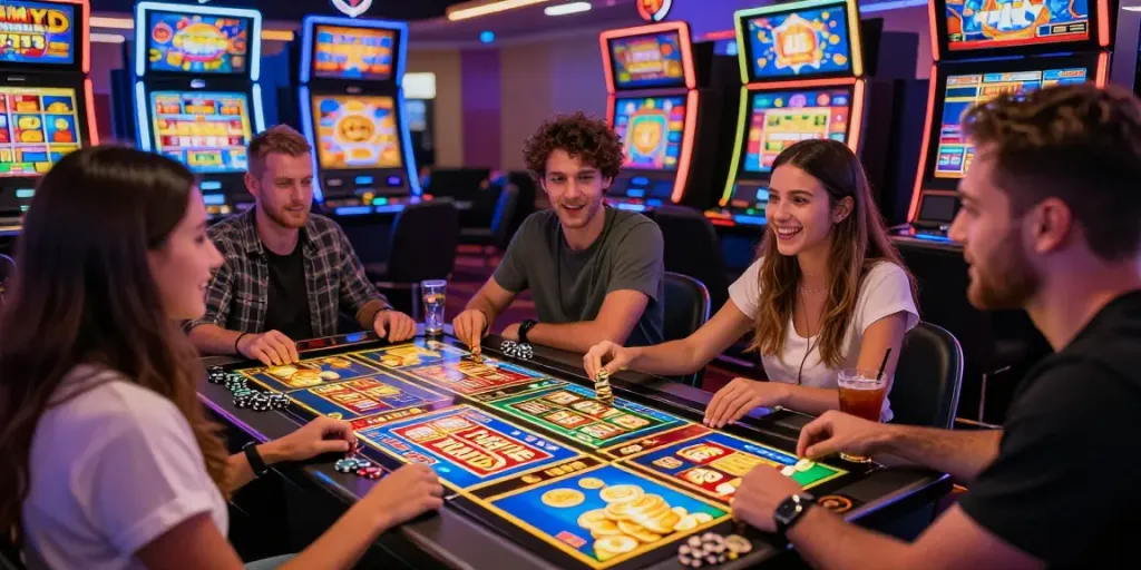 Pengalaman bermain slot777 di mesin slot dengan teman-teman di kasino.