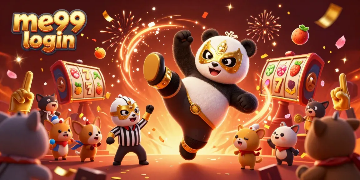 Experience excitement at me99 login with vibrant characters and slot elements bursting with energy.