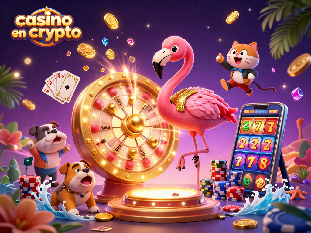 Jouez à casino en crypto avec notre hôte enflammé, remportez des prix tout en étant entouré de jetons et de pièces.