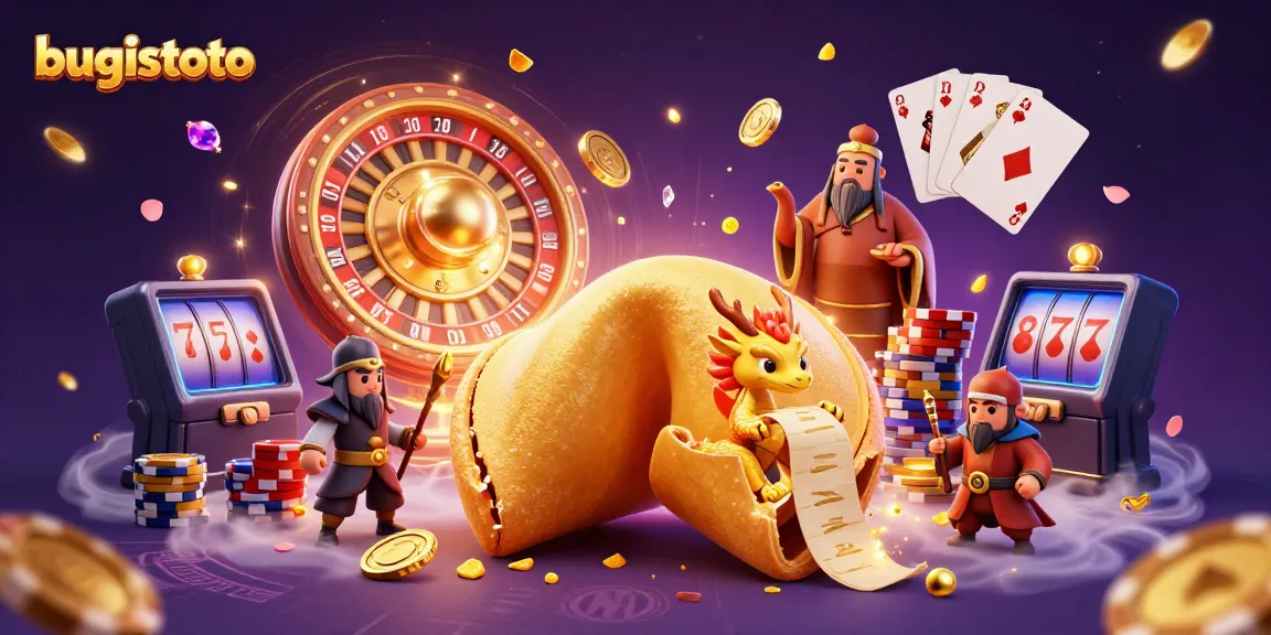Experience bugistoto's exciting gameplay with golden coins and mystical elements in this dynamic scene.