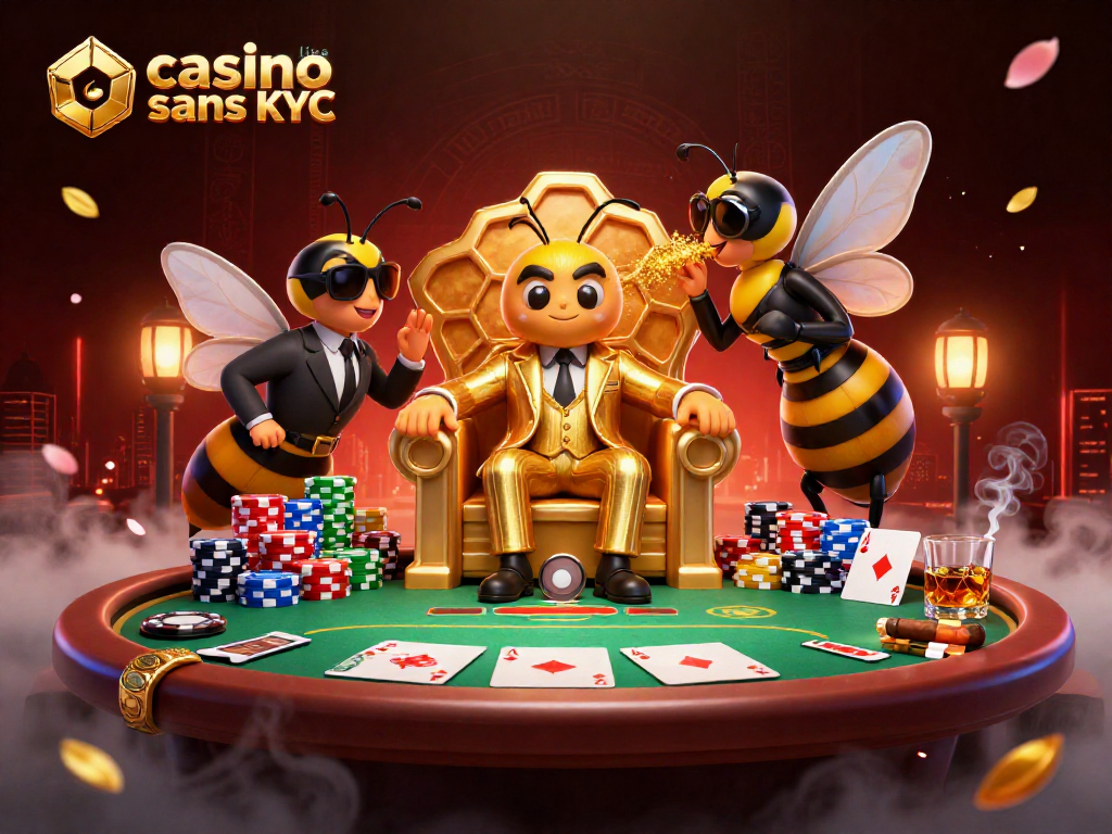 Découvrez l'animation du casino live sans KYC avec ce pôle d'attraction pleine de couleurs et de jeux captivants.