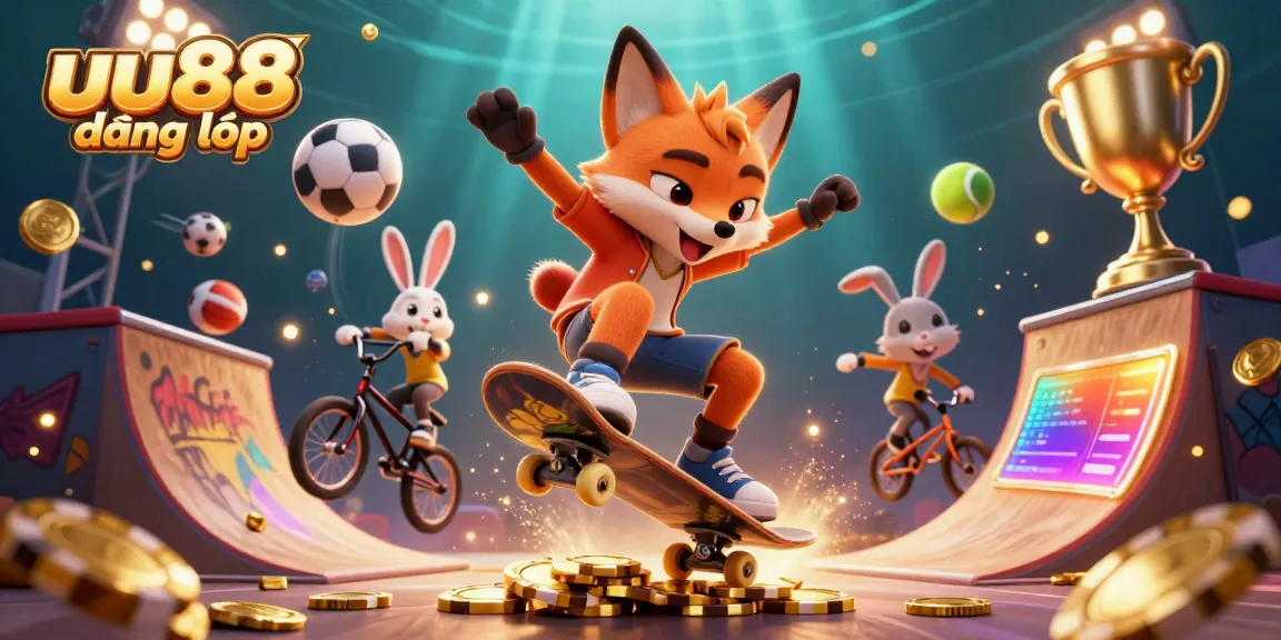 Experience the excitement of uu88 đăng nhập with vibrant 3D casino-themed characters and dynamic game elements.