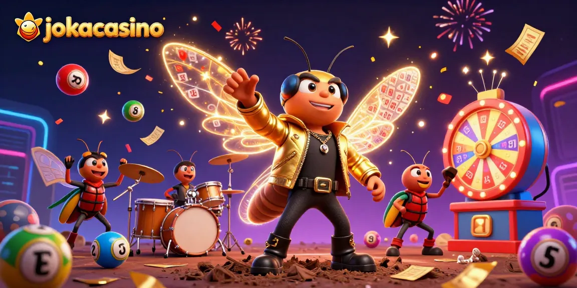 Experience excitement at jokacasino with lively 3D rock stars and lottery elements.