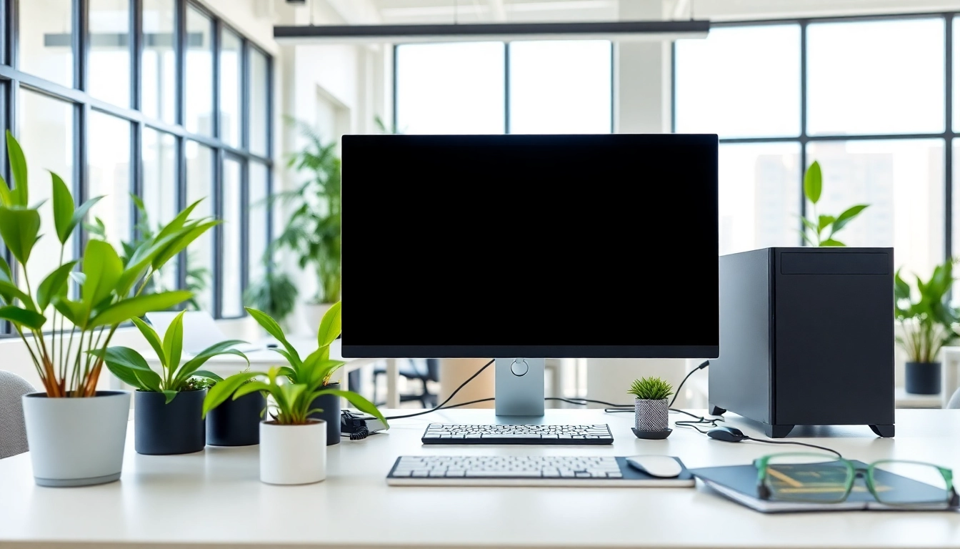 Εξερευνήστε τον refurbished pc σε έναν σύγχρονο χώρο γραφείου.