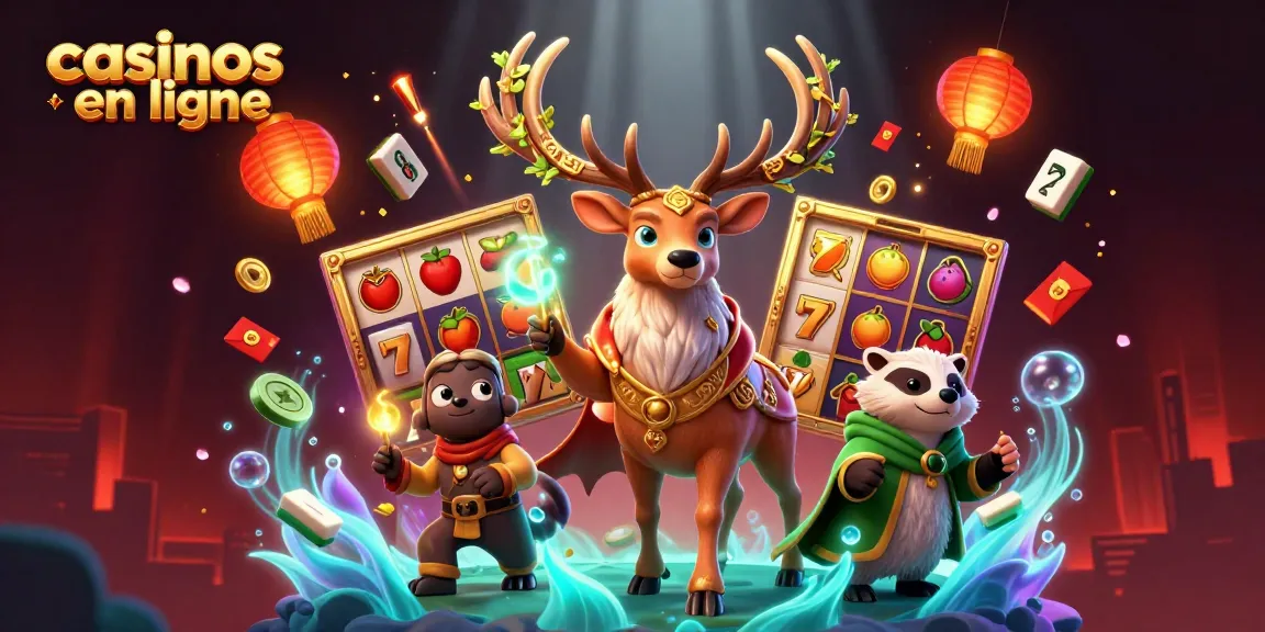 Gagnez gros avec les casinos en ligne dans cette illustration de jeu dynamique.