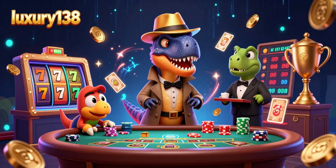 luxury138 mengungkapkan permainan di meja blackjack dengan karakter unik dalam ilustrasi kasino
