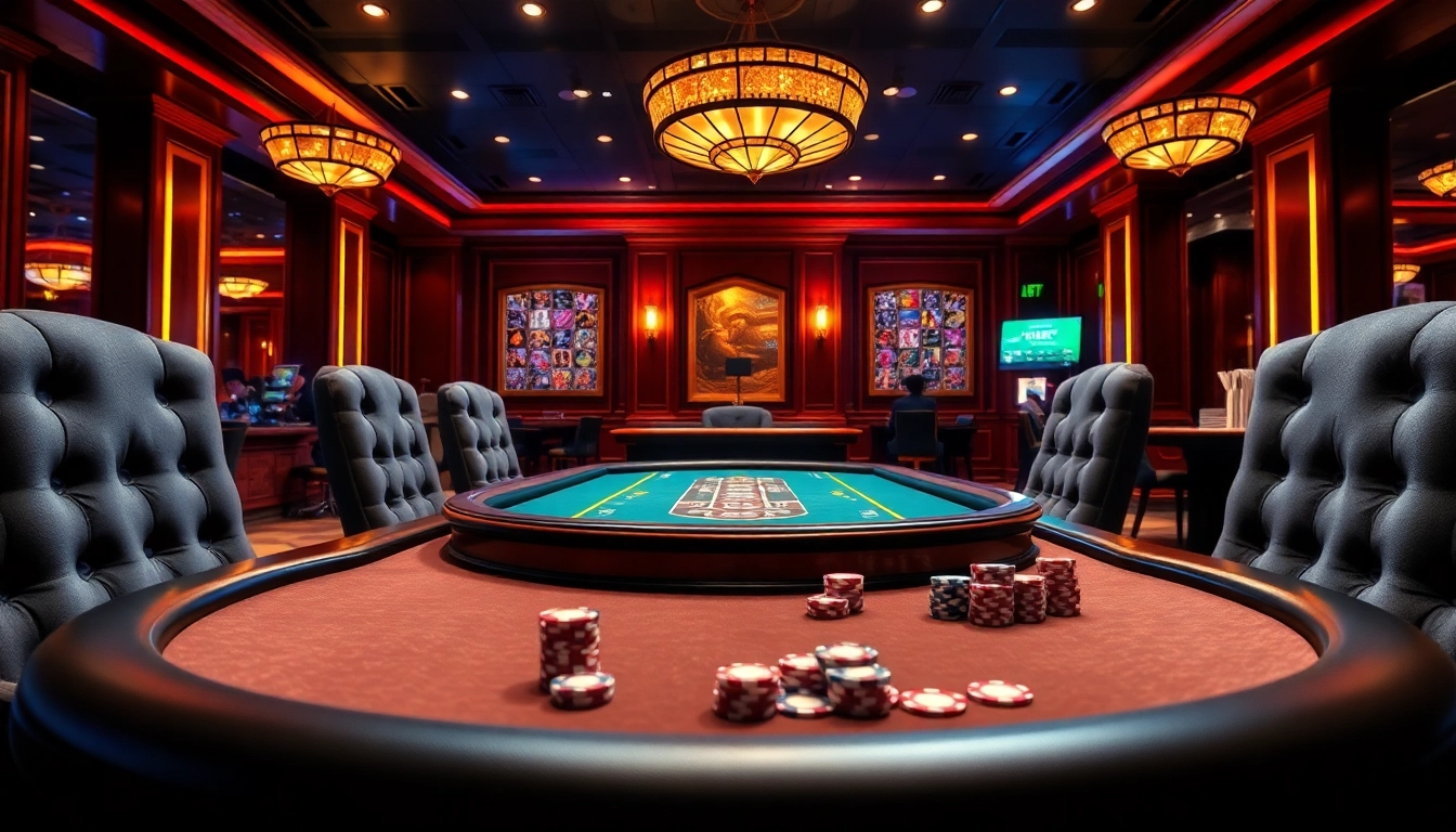 Descubre la mesa de juegos luxury12 en un elegante ambiente de casino.