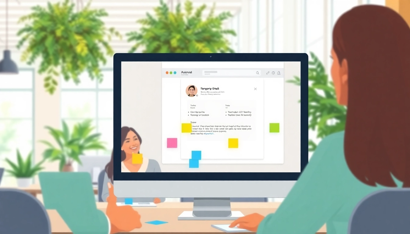 Streamlined interface showcasing a temporary email service enhancing user privacy and security.