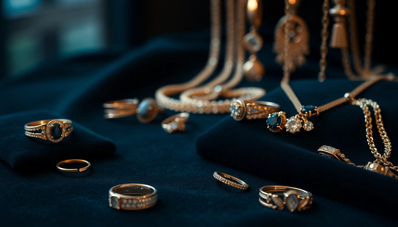 Showcasing stunning jewelry pieces highlighting texture and brilliance.