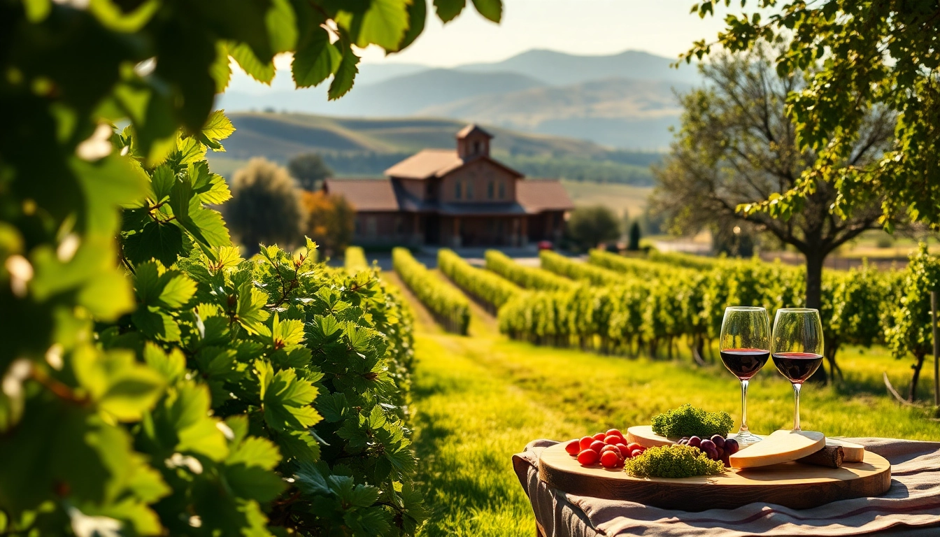 Vibrant vineyard view showcasing Winery Sacramento's rustic charm and inviting atmosphere.